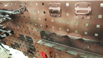 Steampunk-Werkzeugwand Detail